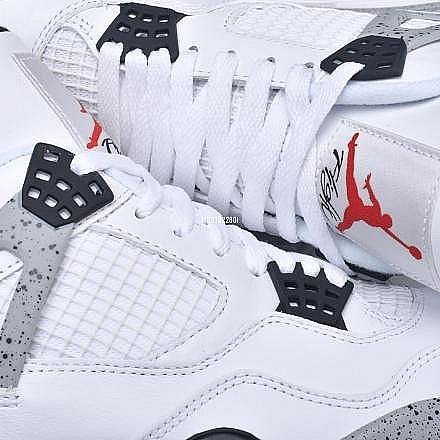 專櫃貨Air Jordan 4 Retro White Cement 白水泥 男女籃球鞋