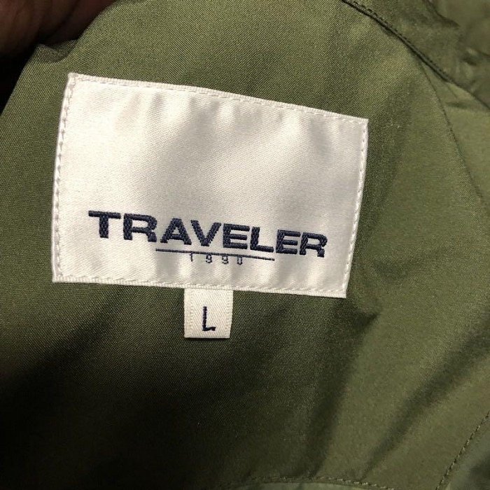 （Size L) Traveler Goretex 防水防風軍綠色超帥長版外套(h櫃右）