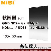 耐司 NISI 100x150mm 軟式 漸變方鏡【GND2 0.3 -1檔／GND4 0.6 -2檔／GND8 0.9 -3檔】方型濾鏡 方形