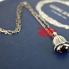 優買二手精品名牌店 喬治傑生 GEORG JENSEN GJ 2007 年度 首刻 寶石 紅石榴 石 項鍊 鍊 美品