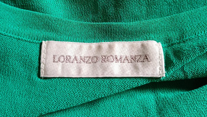 都會名牌~【LORANZO ROMANZA】俏麗亮片仕女黑綠撞色針織洋裝~FA-5