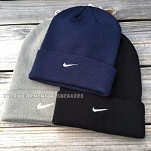 【HYDRA】Nike Swoosh Cuff Beanie Hat 刺繡 毛帽 素色 黑 深藍 米白 灰 勾勾