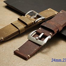 【時間探索】 軍錶.運動錶- 手工限量仿舊瘋馬皮款錶帶 ( 24mm.23mm )