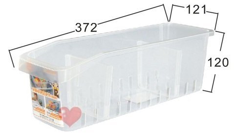 《用心生活館》台灣製造 (中)冰箱收納盒(附隔板) 尺寸37.2*12.1*12cm 廚房用品收納 D-68