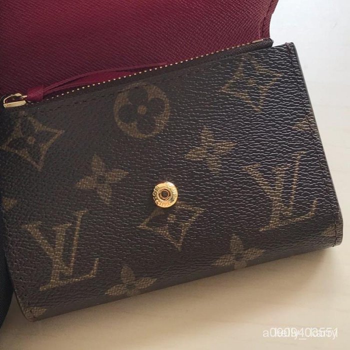 直購#LV Monogram 新按扣 翻蓋 三折 短夾 M41938 錢包 經典老花