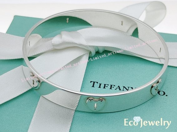 《Eco-jewelry》【Tiffany&Co】新款 心鎖手環 純銀925手環~專櫃真品 已送洗