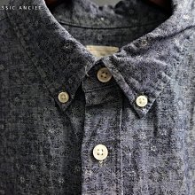 CA 美國休閒品牌 GAP 紫藍花紋 純棉 短袖襯衫 L號 一元標無底價Q681