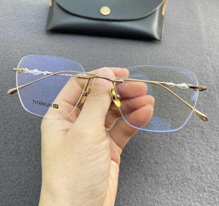 日本鏡架chrome hearts美國克羅心CH2065太陽花圖案銀飾近視板材無框男性眼鏡框