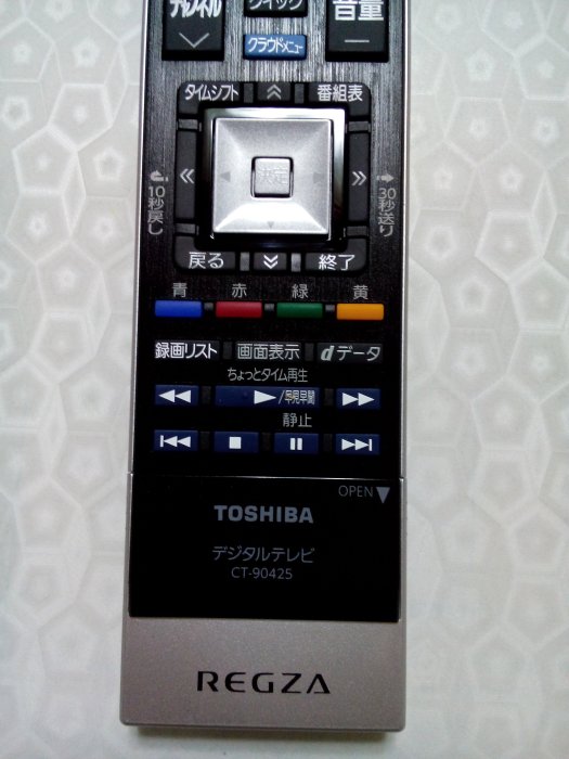 日本TOSHIBA 東芝原廠液晶電視遙控器CT-90425內建BS / CS日規CT-90284,CT-90186S