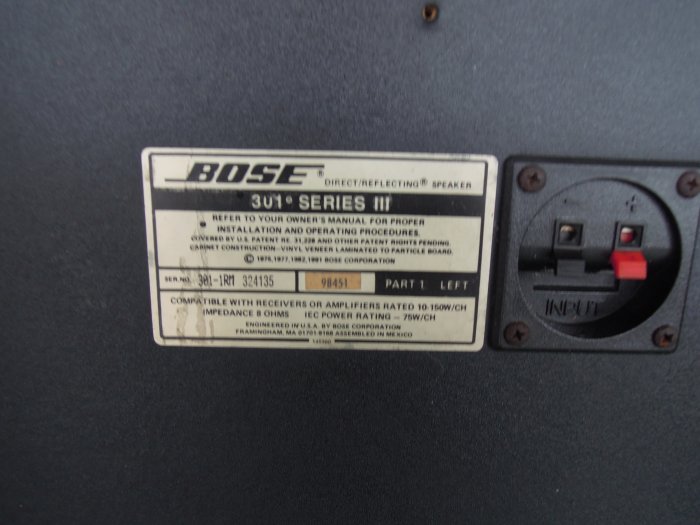 BOSE 301 第三代主喇叭一對 (一)