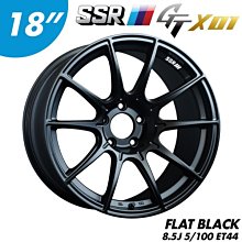 【Power Parts】SSR GTX01 鋁圈 18" 8.5J 5x100 ET44 FLAT BLACK(黑)