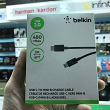 禾豐音響 2公尺 BELKIN 3.0 USB-C 轉 USB-MINIB 轉接線（亦稱 USB Type-C）