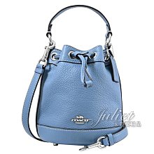 【茱麗葉精品】全新商品 COACH 專櫃商品 CN683 荔枝皮革迷你兩用水桶包.淡藍 現貨