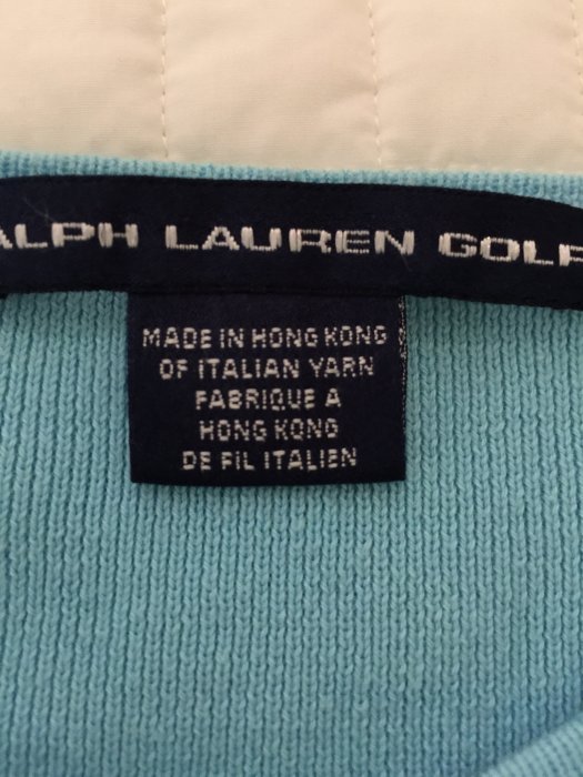 Ralph Lauren polo 水藍色滾彩色邊兩件式針織背心外套