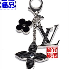 ☆優買二手名牌店☆ LV 原花 LOGO 黑 壓克力 金屬 水波紋 鑰匙 圈 掛飾 吊飾 KEY M65084 全新 I