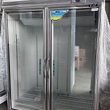 《利通餐飲設備》 九成新 RS-S2003  2門-玻璃冰箱.冷藏.(970L).瑞興 /台灣瑞興 ～～雙門冷藏冰箱 電壓：110v