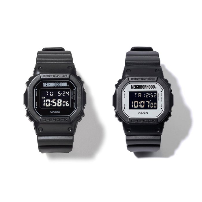 希望商店】NEIGHBORHOOD x G-SHOCK DW-5600 經典聯名熊貓黑魂電子手錶