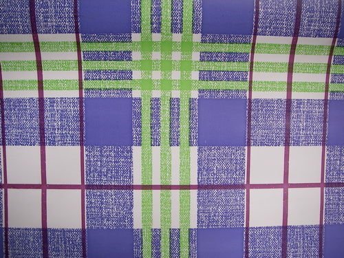 YT（宇泰五金）正台灣製/幸運草/紫色綠條格子/抽象圖/4尺寬(120公分)桌巾/特價中