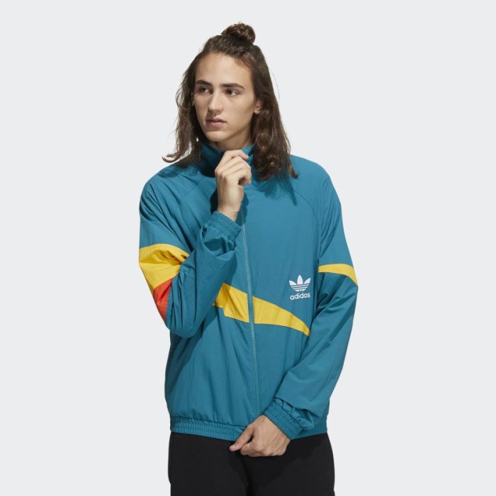 【豬豬老闆】ADIDAS OG TRACK JACKET 拼接 防風 立領外套 男款 黑H46698 藍綠 H46699