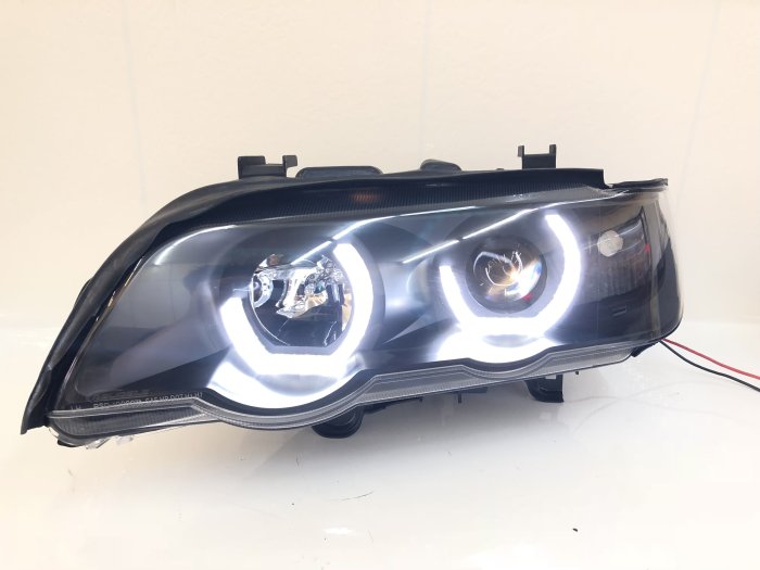 合豐源 車燈 E53 X5 大燈 頭燈 LED 導光 光圈 天使眼 3D 98 99 00 01 02 03 年 魚眼