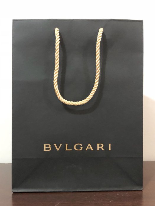 粉紅魚兒**~ BVLGARI - 經典黑色中紙袋/手提袋( 23x30x12 ) | Yahoo