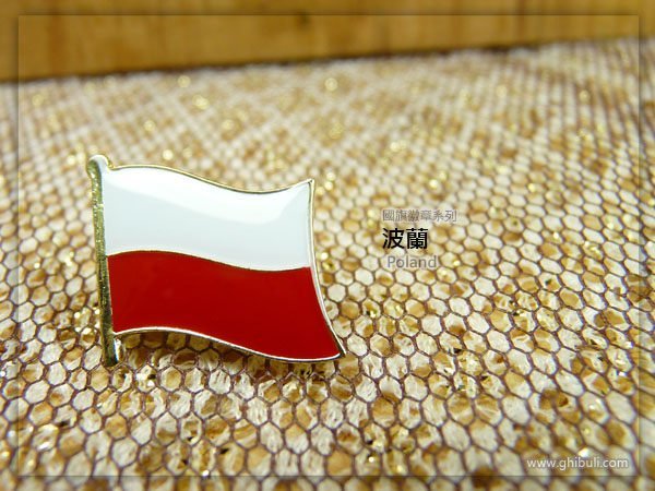 【衝浪小胖】波蘭國旗徽章/國家/胸章/別針/胸針/Poland/超過50國圖案可選