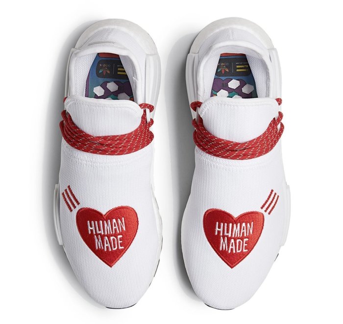 =CodE= ADIDAS ORIGINALS HU NMD HUMAN MADE 電繡愛心慢跑鞋(白)EF7223菲董