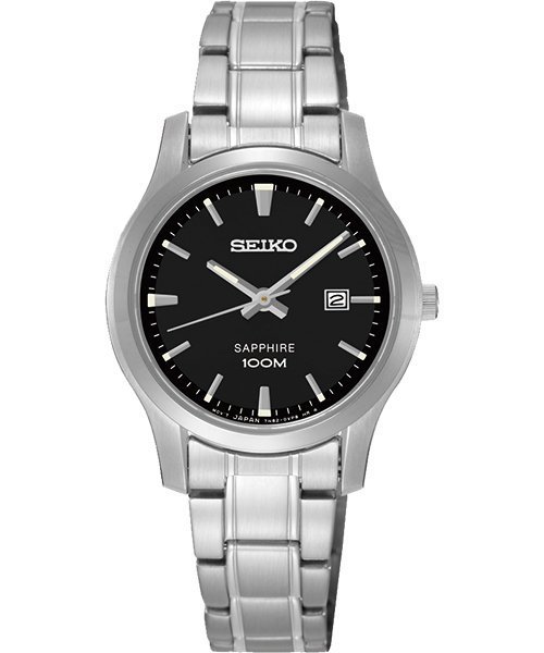 SEIKO CS系列石英對錶(SGEH41P1+SXDG63P1)-黑x銀/40+29mm