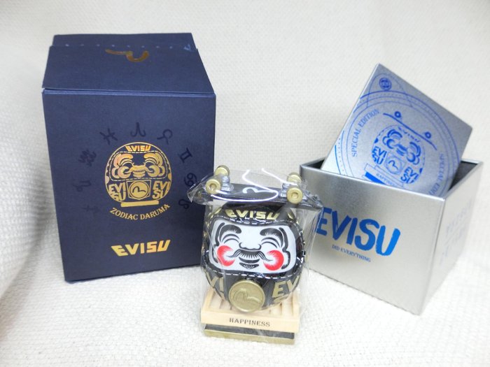 近全新正規EVISU星座盲盒 隱藏版達摩擺飾+贈EVISU系列商品貼紙*4 合併禮物出清 禮物出清價$200起(5日標)