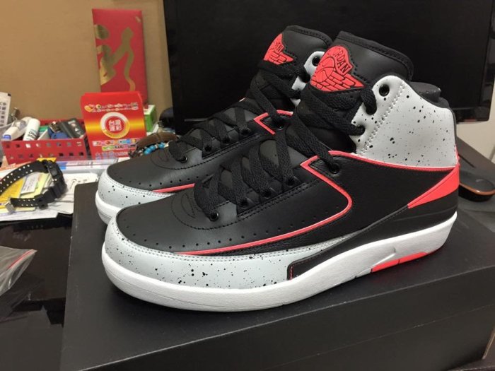 AIR JORDAN 2 RETRO 385475-023 AJ2 黑紅灰 大理石 潑墨 男鞋