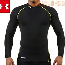 貳拾肆棒球-日本帶回 Under Armour heat gear軟銀式樣限定版高領長袖緊身衣