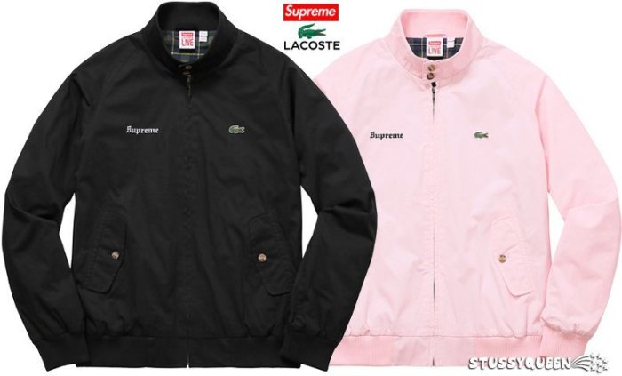 超搶手】全新正品2017 聯名Supreme x Lacoste Harrington Jacket 鱷魚