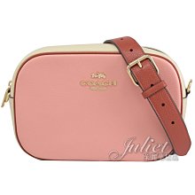 【茱麗葉精品】全新精品 COACH 專櫃商品 CC853 JAMIE 經典LOGO撞色相機包.糖果粉 現貨