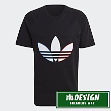 限時特價南◇2021 3月 ADIDAS GQ8919 三葉草 短TEE 黑色 彩色 彩虹 短袖 短T 愛迪達