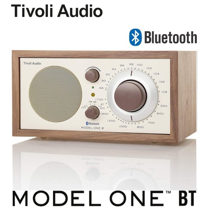 Tivoli Audio】 Model One BT AM/FM藍芽桌上型收音機(胡桃木)(白色