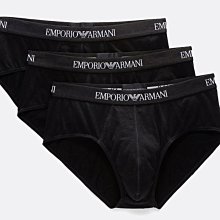 【Yisz World】Emporio Armani  PURE COTTON BRIEF亞曼尼三角內褲_三件裝_黑色