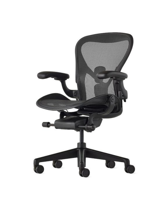 限時特價：啞光電競黑 全功能金屬椅腳 Herman Miller 2.0 Aeron 全新正品 人體工學辦公電腦椅