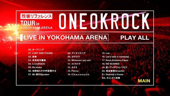 熱銷直出 ONE OK ROCK 殘響 TOUR in YOKOHAMA ARENA (藍光BD)蝉韵文化音像BD藍光