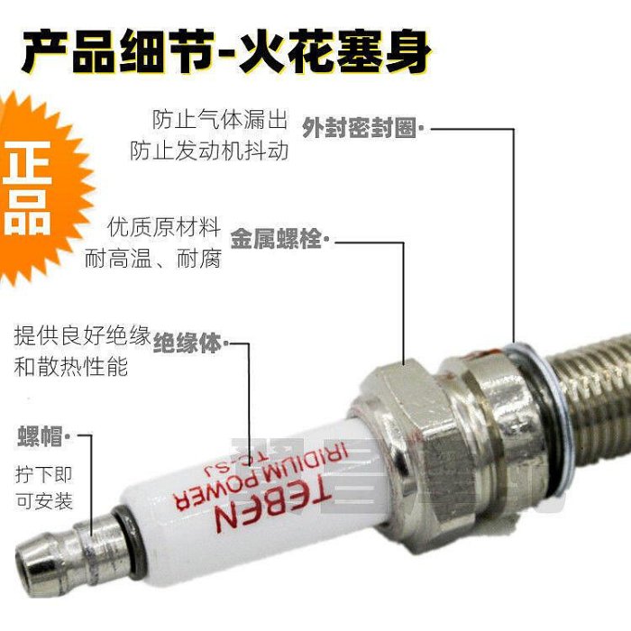 【好康】越野宗申白菜海陵cqr150-250cc機車銥金三爪電火花塞