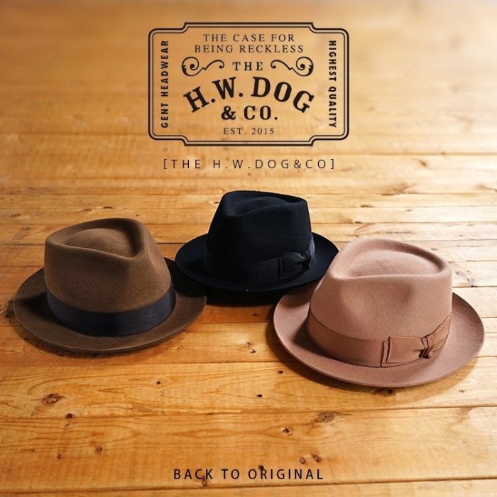 Back to Original 日本製帽名家【H.W. Dog】現貨日產短帽沿復古紳士帽 