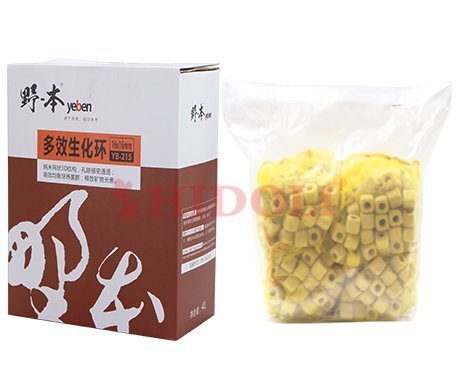 微笑的魚水族☆野本-yeben濾材【多效生化環 4L/500g*4包 附網袋】