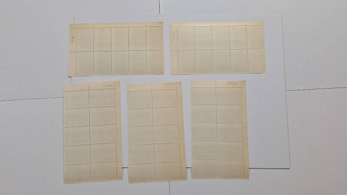 68年 中國書法藝術郵票-10方連 原膠如圖