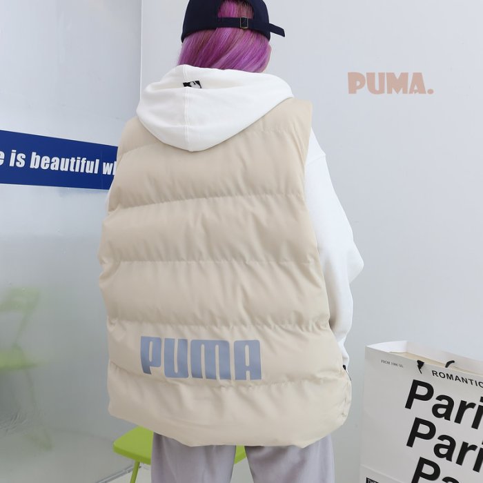 ～MAK運動服飾～ PUMA 彪馬反光標馬甲 運動馬甲男女立領無袖休閒背心保暖上衣情侶外套 253358