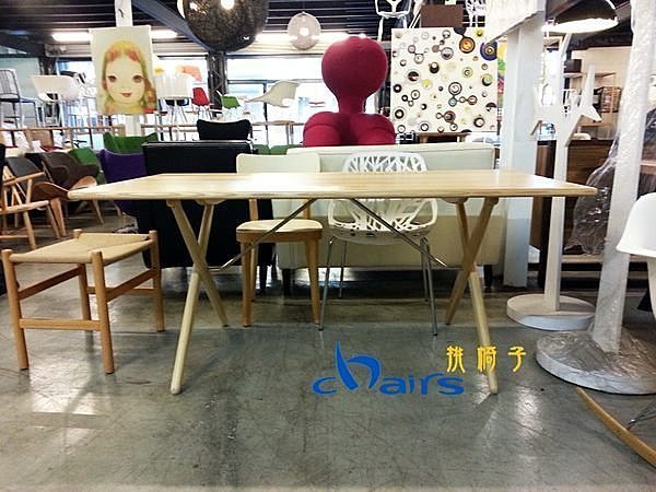 【挑椅子】 PP85 Cross Legged Dining Table 實木桌 餐桌 洽談桌 (復刻版) TB-026