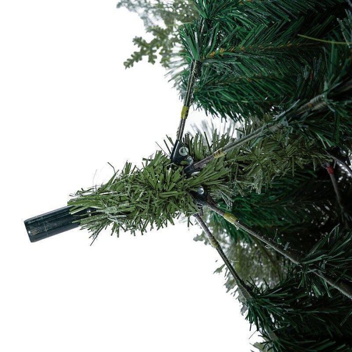 【現貨精選】亞馬遜新款現貨加密1.8米尖頭噴白聖誕樹 松果紅果混合聖誕樹