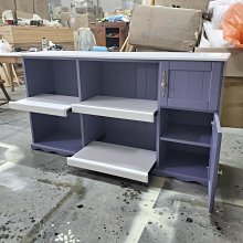 美生活館 鄉村傢俱訂製 客製化 全紐 純白色+紫灰色 雙色 電器收納櫃 餐櫃 置物櫃  也可修改尺寸顏色再報價