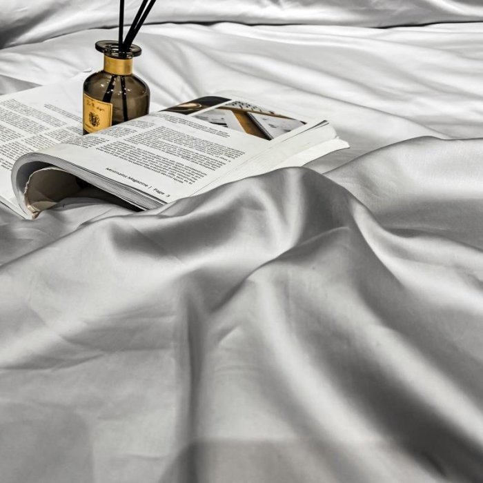 頂級輕奢飯店風 100支新疆長絨棉床包四件組 純棉被套 床包組 素色床包組 純棉被套 裸睡床包  雙人加大 特大床包 T