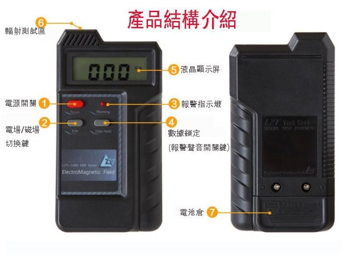 *蝶飛*高階版 環境測試儀器 可測電場 磁場 家用電磁輻射檢測儀 電磁輻射測試儀 輻射測量儀 測輻射儀器