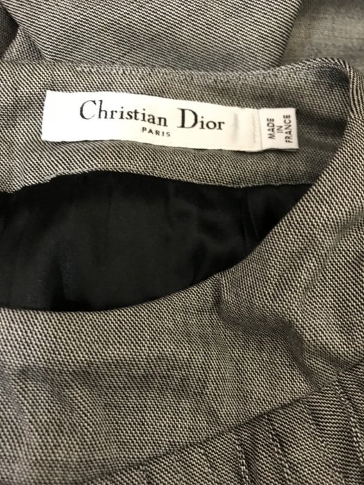 Christian Dior 法國製造 灰色 設計 質感 時尚 洋裝 (綁帶遺失) 20171209-4