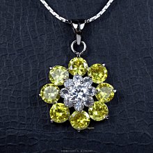 珍珠林~花型晶鑽鋯石美墬.直徑25MM.附贈鏈組#058